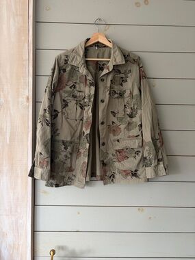 Amanda Green Floral Utility Jacket | Size Large